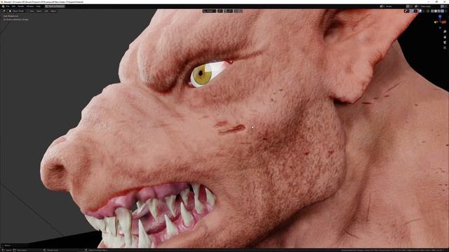 Werewolf 3d model WIP02 смотреть онлайн