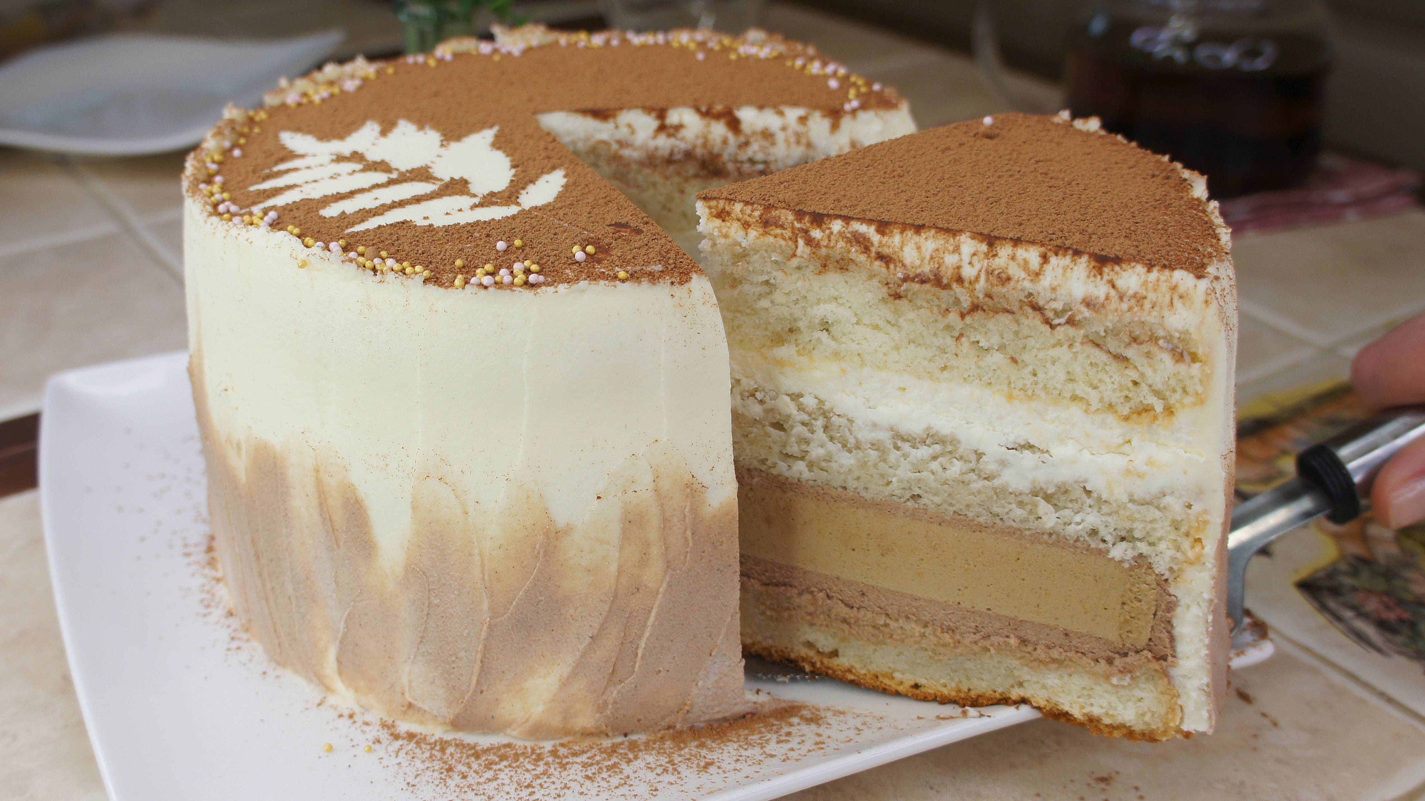 БИСКВИТНЫЙ ТОРТ "МОЙ ТИРАМИСУ" рецепт | КОФЕЙНЫЙ ТИРАМИСУ С МУССОВОЙ ПРОСЛОЙКОЙ "КАПУЧИНО" рецепт смотреть онлайн