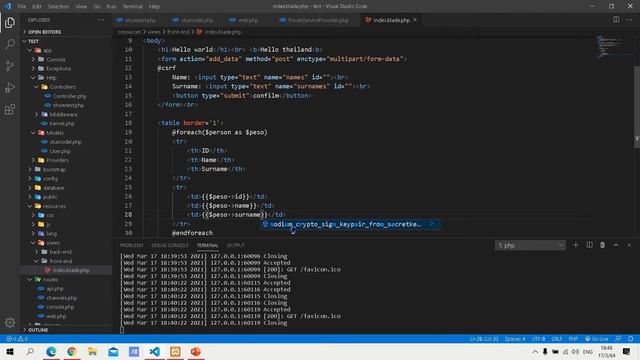 ??สร้าง Web Application PHP Laravel ตอนที่ 3 แสดงผลข้อมูลในรูปของตาราง смотреть онлайн