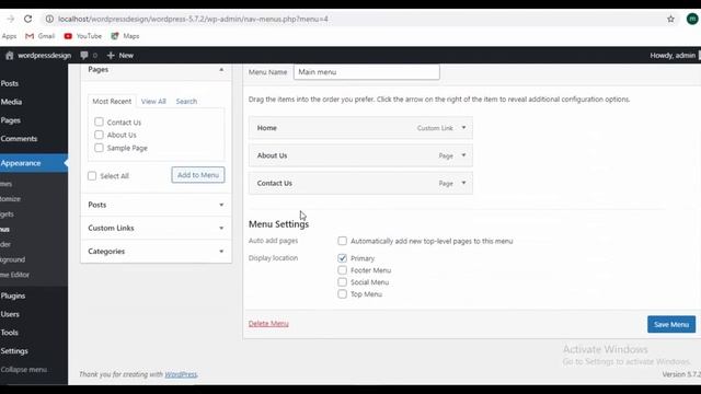 How to add menu in WordPress | How to add submenu in WordPress | WordPress for Beginners | #5 смотреть онлайн