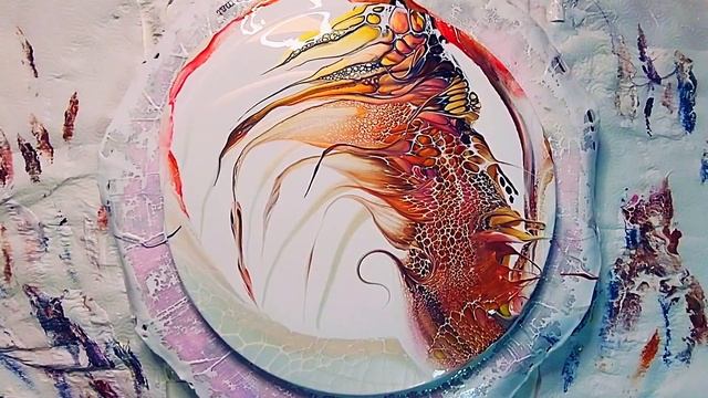 'Golden Tangles' ~ Gorgeous Acrylic Fluid Art #tlp #acrylicpouring смотреть онлайн