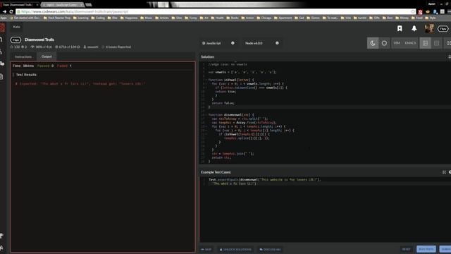 codewars remove vowels part3 смотреть онлайн
