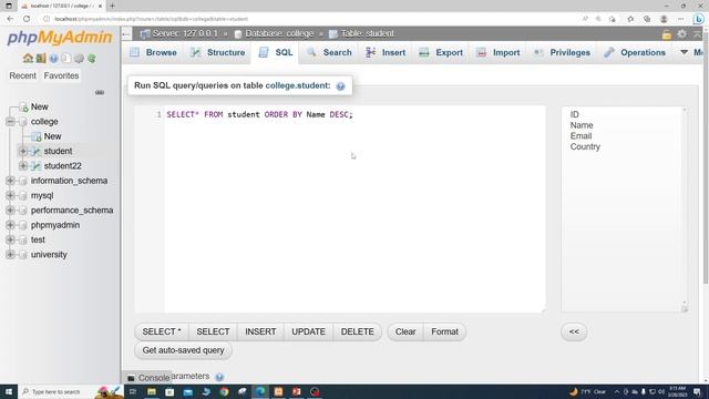 Mysql Tutorial: 12: Search into table by order смотреть онлайн