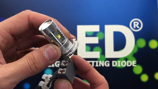 Автолампа светодиодная H7 - 6 CREE XB + Линза смотреть онлайн
