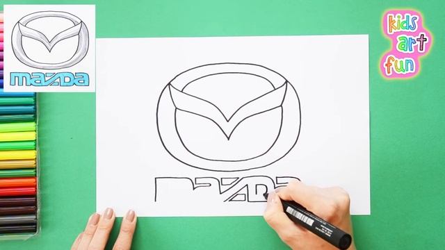 How to draw Mazda Logo смотреть онлайн