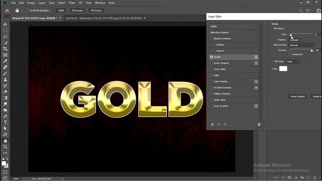 Gold Effect In Photoshop смотреть онлайн