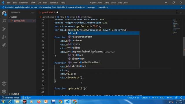 Game 1 | HTML | Canvas смотреть онлайн