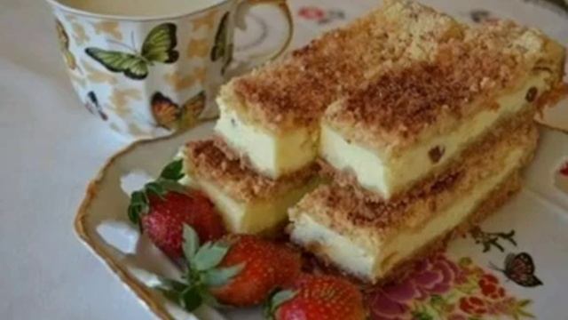 ПЕСОЧНЫЙ ПИРОГ С ТВОРОГОМ Рецепт приготування в описах смотреть онлайн