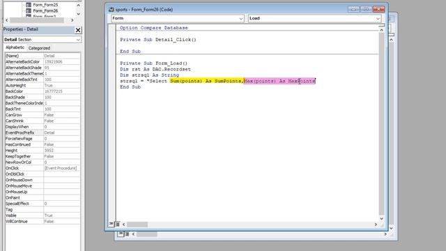 How To Get Sum, Max, Min, And Avg Values From Table In MS Access Form Using VBA