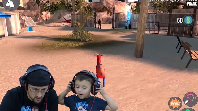 MY GOAT IS AFTER ME!!  FGTeeV Goat Simulator Pay Day W/ Gary The Shark #3