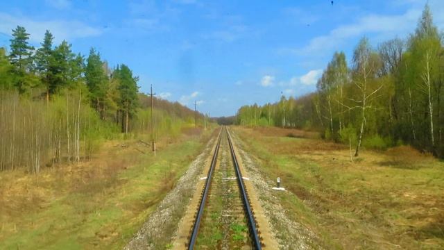 Вид из окна поезда - Жд ветка Муром-Ковров от о.п. Новлянка до о.п. Шульгино (Владимирская обл.) смотреть онлайн