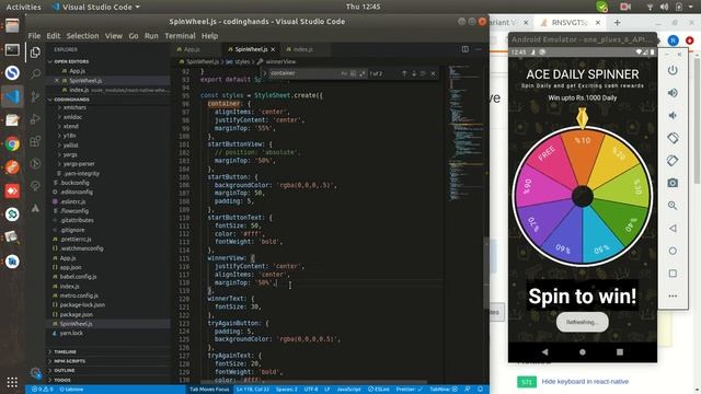 React Native spin wheel смотреть онлайн