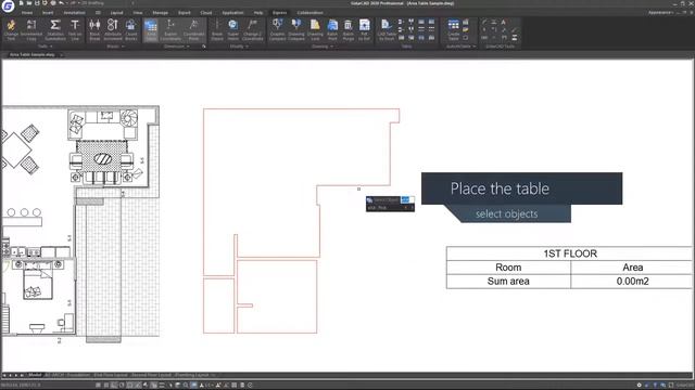 GstarCAD Express Tools: Area Table смотреть онлайн