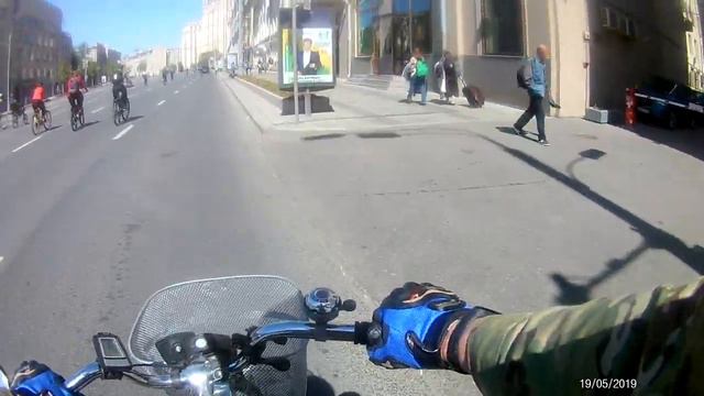 по пути на велофестиваль в Москве