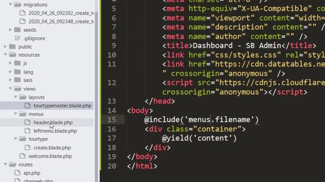 Laravel Tutorial for beginners - How to use Bootstrap template in Laravel project смотреть онлайн