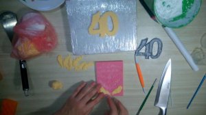 Вертикальная цифра из мастики со свечкой [1] - Я - ТОРТодел!