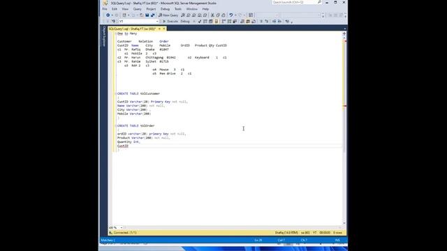 One to Many Relationship Example || Sql Server Bangla Tutorial || смотреть онлайн
