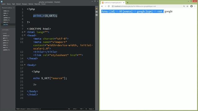 1. PHP a web - Metoda GET смотреть онлайн