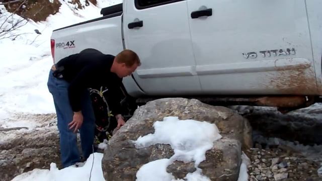 Nissan Titan 2008 4x4 Off Road At Redrock NCA In Snow