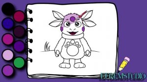 Лунтик мультик  раскраска для детей Лунтик Как нарисовать Лунтика