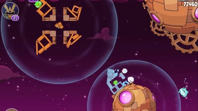 Angry Birds Space Brass Hogs 9-18 Walkthrough 3 Star смотреть онлайн