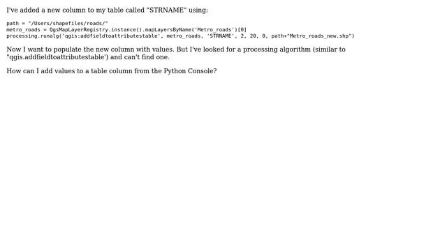 GIS: Add Values to New Column in Attributes Table using Python Console in QGIS смотреть онлайн