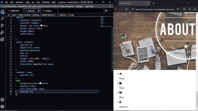 Navigation Menu design using HTML CSS & JavaScript | Creative Mobile Tab Navigation Design смотреть онлайн