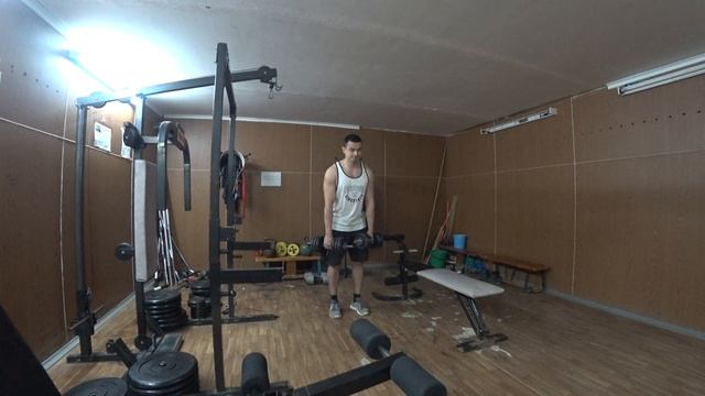 RDL с гантелями по 17 кг, 3 по 6 смотреть онлайн