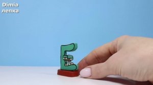 АЛФАВИТ Лора из пластилина. Лепим буквы из пластилина ABCDEFGHIJ | Dimia лепка