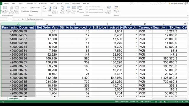 Freeze and Unfreeze Rows & Columns in Excel || Freeze Panes Function in Excel || Urdu/ Hindi смотреть онлайн