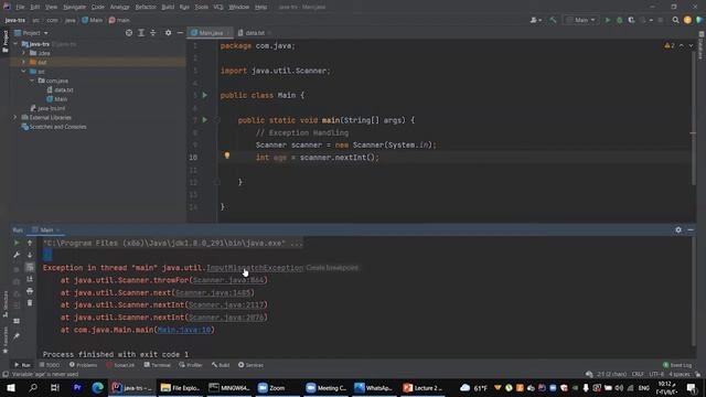 Exception Handling смотреть онлайн