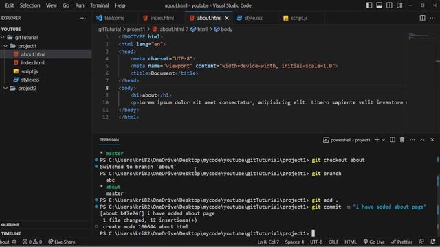 Complete tutorial for beginner | Git and Github I commit | add | branch | log merge| etc....... смотреть онлайн