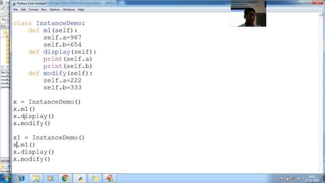 139 Python OOP Class Non Static or Instance Variable Program Python Programming Tutorial for beginn смотреть онлайн