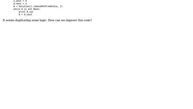 Code Review: Remove nth node from a linked list end смотреть онлайн