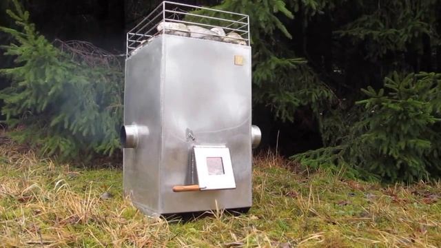 Rocket wood stove for sauna смотреть онлайн