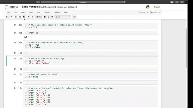 Basic Variable Types in Python смотреть онлайн