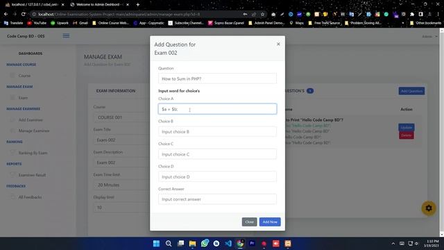 Online Examination System in PHP PHP Project || Code Camp BD #php_project #code_camp_bd 2023 смотреть онлайн