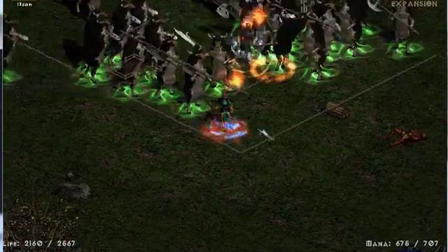 Diablo 2 SP: Fire Sorc doing Cows смотреть онлайн