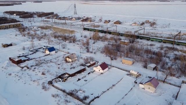 Станция Ельтай зимой,съемка на DJI MAVIC MINI высота 50 метров #dji #mavic #mini #зима #село #viral смотреть онлайн