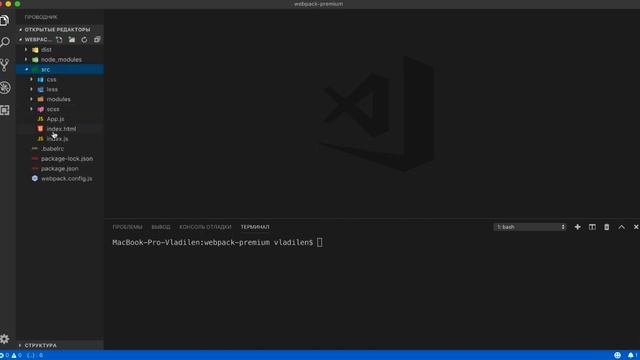 Курс по Webpack4+. Вводный урок смотреть онлайн