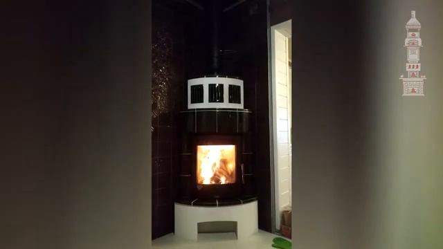 Горение пламени в кафельной печи ABX Normandie... смотреть онлайн