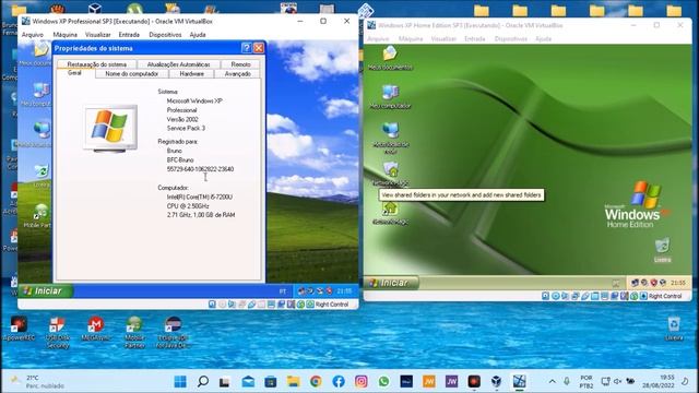 Oracle VM VirtualBox para Windows XP Home Edition SP3 em Windows XP Professional SP3 смотреть онлайн