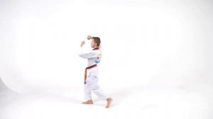 Пхумсе 1 Тхэквонда в зеркальном отражении по этапам