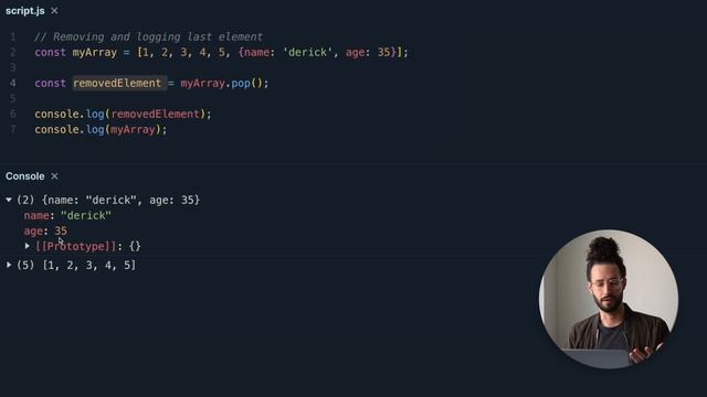 pop( ) – JavaScript Array Methods in 3 Mins or Less (4 QUICK EXAMPLES!) смотреть онлайн