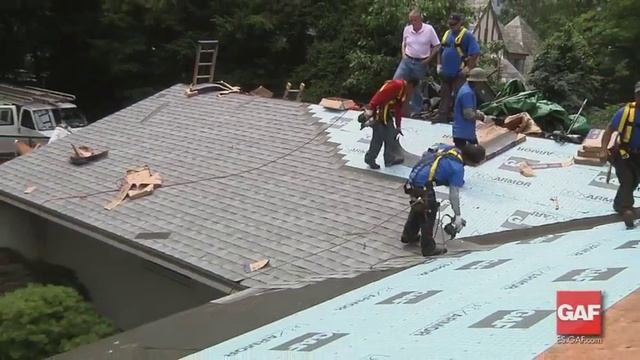 Монтаж битумной черепицы GAF Timberline смотреть онлайн