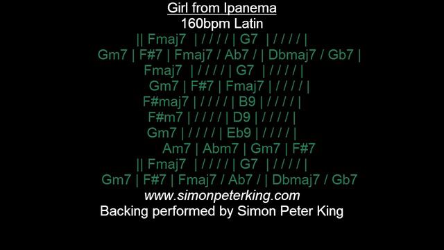 Girl From Ipanema BACKING 160bpm смотреть онлайн
