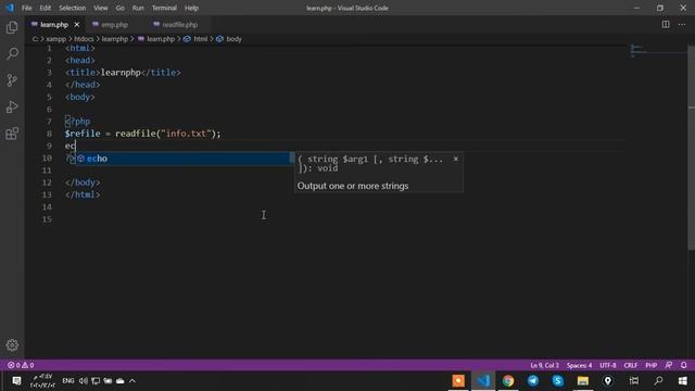تعلم php خطوة بخطوة للاحتراف الدرس 27 قراءة الملفات في php readfile смотреть онлайн