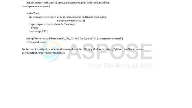 python app to call kubernetes to create pod programmatically смотреть онлайн
