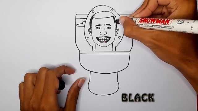 Menggambar Skibidi Toilet Yang Sedang Viral | How to draw skibidi toilet смотреть онлайн