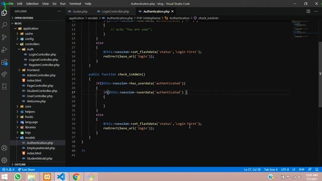 Codeigniter 3 - Part 5: Login & Register System | How to check logged in user is Admin | Admin Logi смотреть онлайн